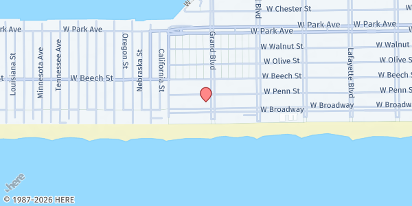 Map showing St Ignatius Martyr at 721 W. Broadway, Long Beach, NY
