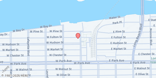 Map showing Vision of Hope Caregivers, Inc. - Evangel Revival Community Church at 569 National Boulevard, Long Beach, NY