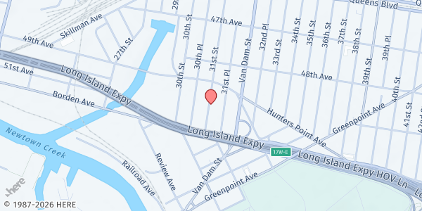 Map showing Andromeda Community Initiative - Long Island City at 49-12 31st Place, Long Island City, NY