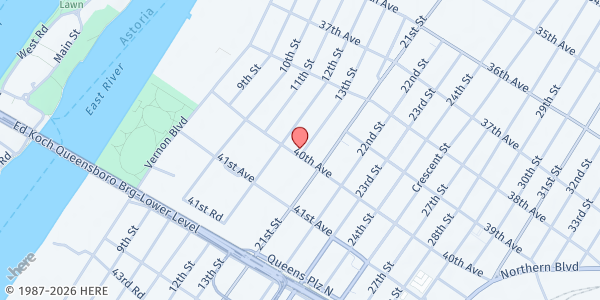 Map showing Center Of Hope International at 12-11 40th Avenue, Long Island City, NY