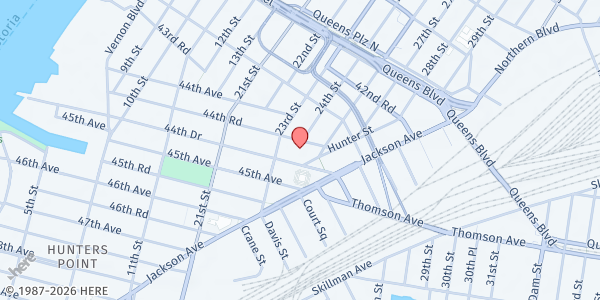 Map showing CUNY School of Law Campus Pantry at 2 Court Square West, Long Island City, NY
