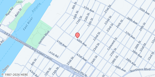 Map showing East River Development Alliance, Inc. at 12-11 40th Avenue, Long Island City, NY