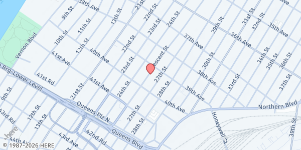 Map showing EVANGEL FOOD PANTRY - Long Island City at 39-21 CRESCENT STREET, Long Island City, NY
