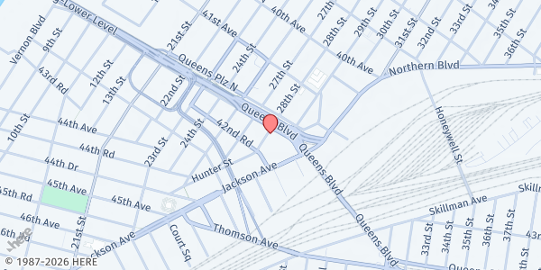 Map showing Gotham Center - 3rd Floor Auditorium at 42-09 28th Street, Long Island City, NY