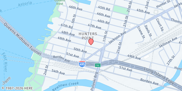 Map showing St. Mary's Senior Center at 10-15 49th Avenue, Long Island City, NY