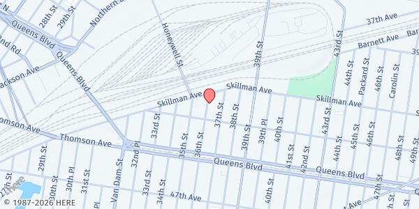 Map showing The Migrant Kitchen Incorporated at 41-15 36th Street, Long Island City, NY