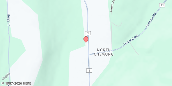 Map showing North Chemung Food Pantry at 677 Breesport N Chemung Rd, Lowman, NY