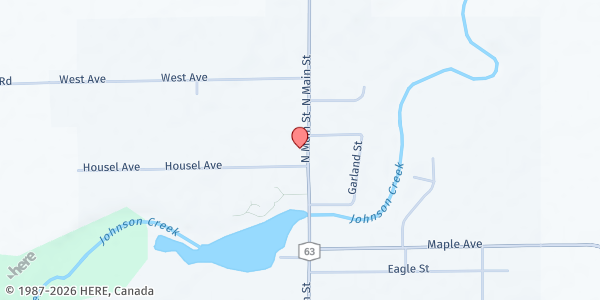 Map showing Lyndonville Presbyterian Church PUP at 107 North Main St., Lyndonville, NY