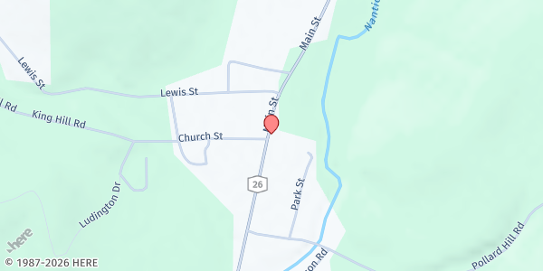 Map showing Mobile Food Pantry Maine at Girl Scouts of NY PENN Pathways, 2626 State Route 26, Maine, NY