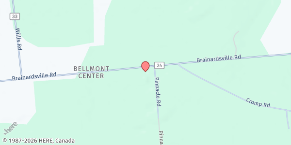 Map showing Bellmont Town Garage at Bellmont Town Garage 1368 County Rte 24, Malone, NY