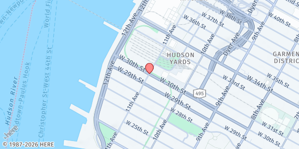 Map showing Department of Probation NeON Kitchen Manhattan at , Manhattan, NY