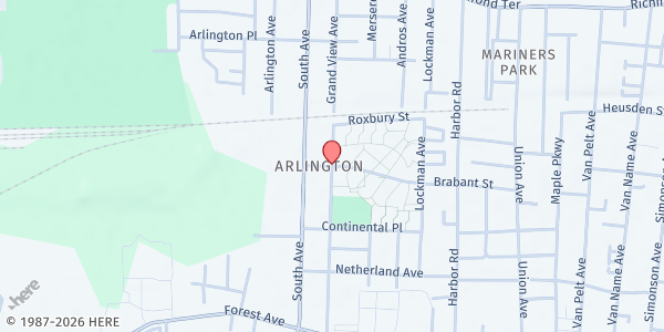 Map showing CHASI MFP - Grandview Avenue and Brabant Street at 349 Grandview Avenue, Mariners Harbor, NY