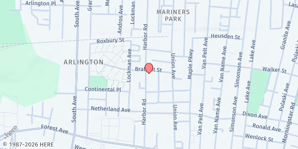 Map showing St Michael's Church at 207 Harbor Road, Mariners Harbor, NY