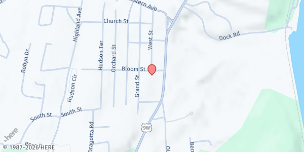 Map showing St. Mary's Rectory FP at 71 Grand Street, Marlboro, NY