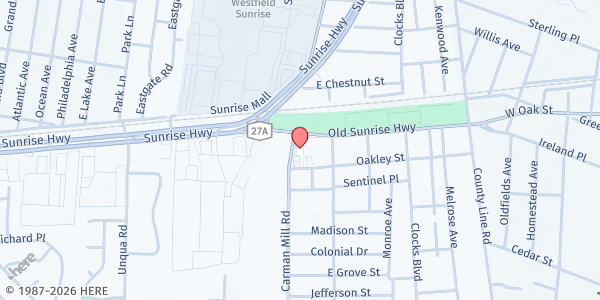 Map showing Church of God of Prophecy-Massapequa at 900 Old Sunrise Highway, Massapequa, NY