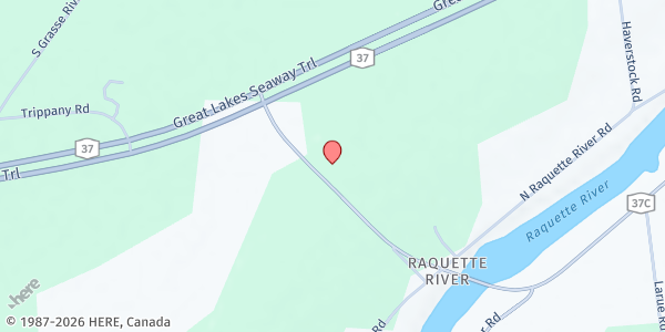 Map showing Grace United Methodist Church at 45 NY-37C, Massena, NY