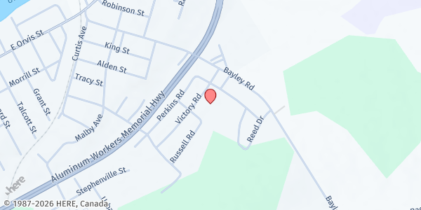 Map showing The Salvation Army of Massena Food Pantry at 178 Victory Road, Massena, NY