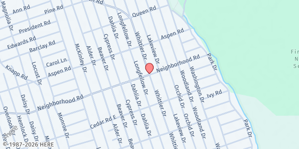 Map showing Mastic & Shirley Community Emergency FP at 240 Mastic Beach Road, Mastic Beach, NY
