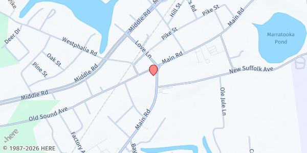 Map showing Loaves & Fishes/Mattituck at 12605 Main Road, Mattituck, NY