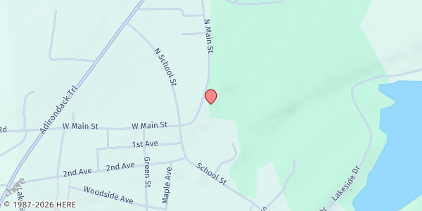 Map showing Mayfield Presbyterian Church at Mayfield Central Presbyterian 22 N Main St., Mayfield, NY
