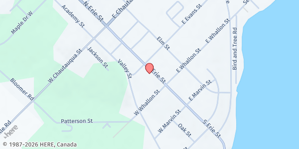 Map showing ST. PAUL'S EPISCOPAL FOOD PANTRY at 99 S. ERIE STREET, MAYVILLE, NY