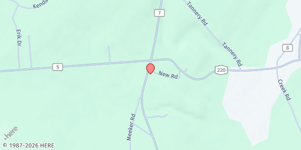 Map showing McDonough Ecumenical FP at 1622 State Highway 220, McDonough, NY