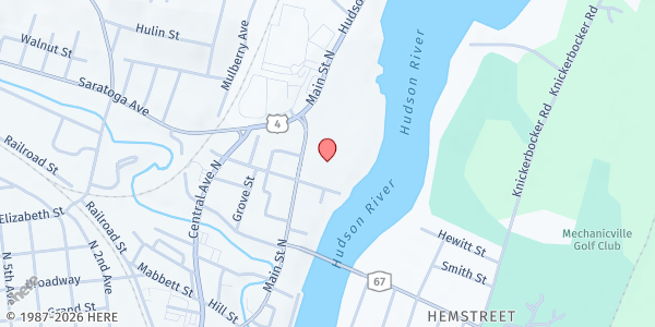 Map showing Mechanicville Senior Center at 178 N Main Street, Mechanicville, NY