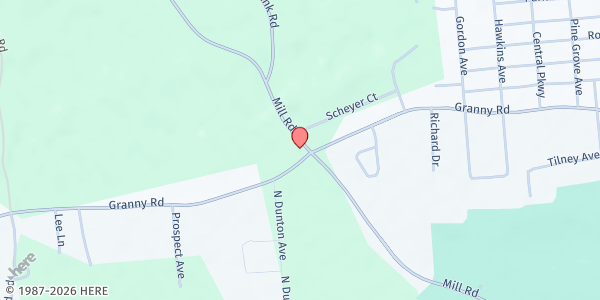 Map showing Feed My Sheep Baptist Church at 495 Granny Rd., Medford, NY