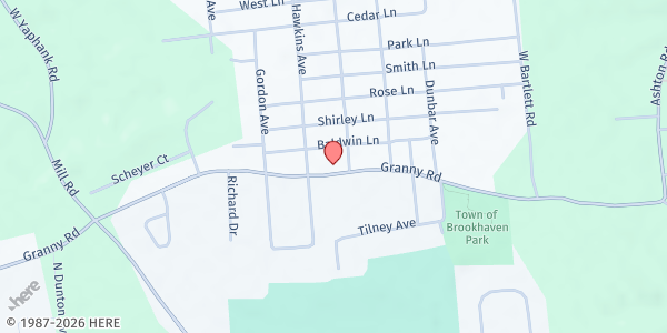 Map showing Harrison Hale Community Café at 576 Granny Rd, Medford, NY
