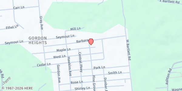 Map showing King's Cupboard at 56 Pinegrove Ave, Medford, NY