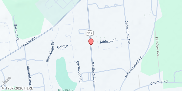 Map showing SILO at 3253 RT 112, Building 10, Medford, NY