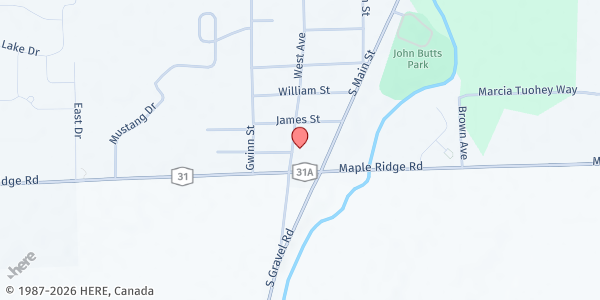 Map showing Medina Emergency Food Pantry at 1355 West Avenue, Medina, NY