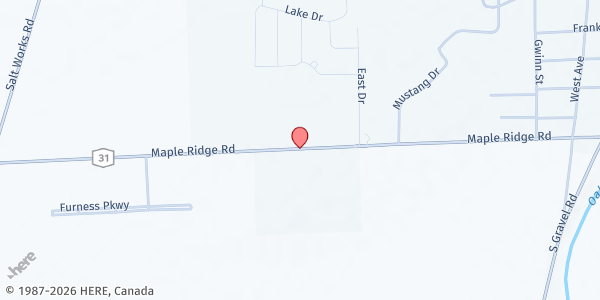 Map showing Roberts Farm Market at 11170 Maple Ridge Road, Medina, NY