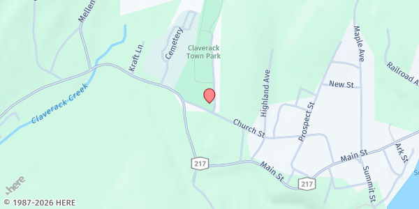 Map showing Claverack Town Offices at Claverack Town Offices 91 Church Street, Mellenville, NY