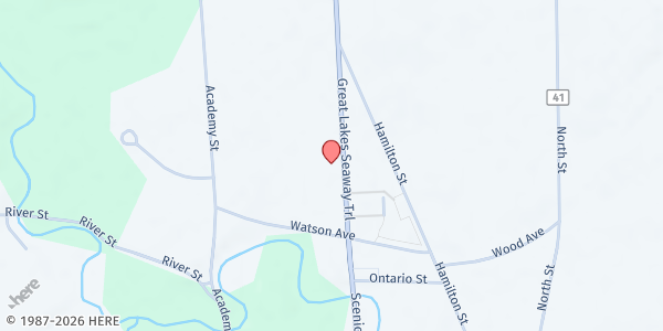 Map showing Mexico Food Pantry at 5863 Scenic Ave, Mexico, NY