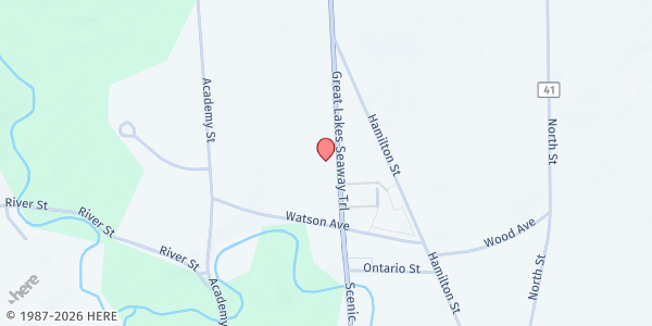 Map showing Mexico Food Pantry at 5863 Scenic Ave, Mexico, NY