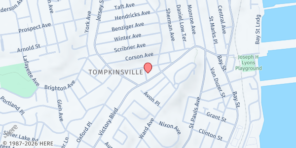 Map showing Mt. Sinai Church at 15 Pike Street, Mid Island, NY