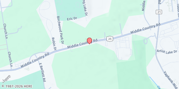Map showing Branches Long Island at 588 Middle Country Rd, Middle Island, NY