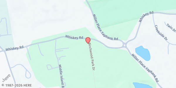 Map showing Temple Ministry CFC Food Pantry at 63 Miller Place, Middle Island, NY