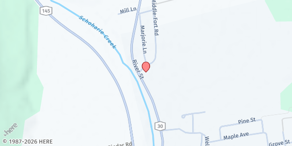 Map showing Middleburgh Ecumenical FP at 178 River Street, Middleburgh, NY