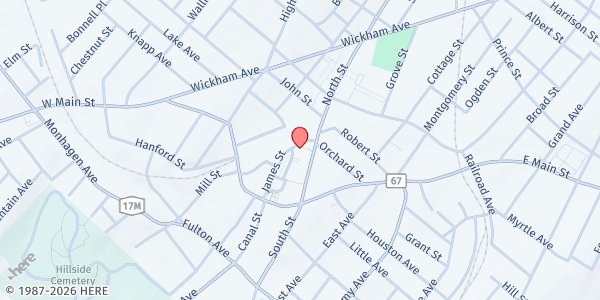Map showing GSM Fresh Pantry at 12 Depot Street, Middleton, NY