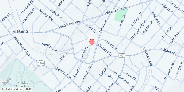 Map showing Guild of St. Margaret Fresh Pantry at 12 Depot Street, Middleton, NY