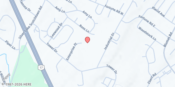 Map showing Access: Supports for Living FP at 50 Enterprise Place, Middletown, NY