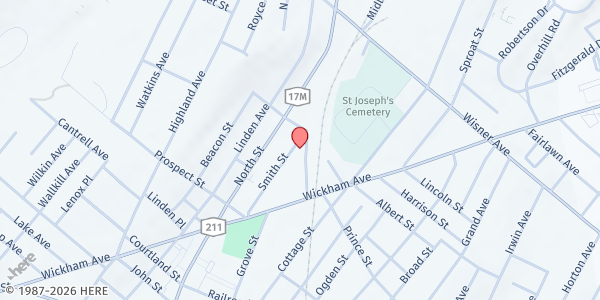 Map showing RECAP FOOD PANTRY at 40 Smith Street, Middletown, NY