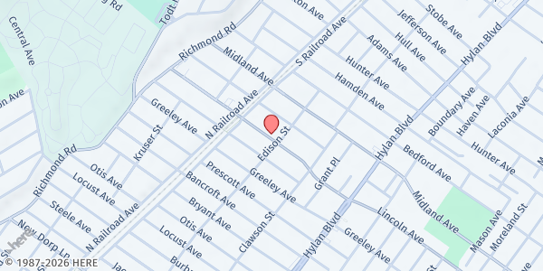 Map showing CHASI MFP - Lincoln Ave & Colfax Ave at 145 Lincoln Avenue, Midland Beach, NY