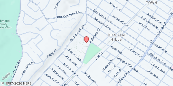 Map showing Project Hospitality @ Dongan Hills Head Start at 44 Dongan Hills Avenue, Midland Beach, NY