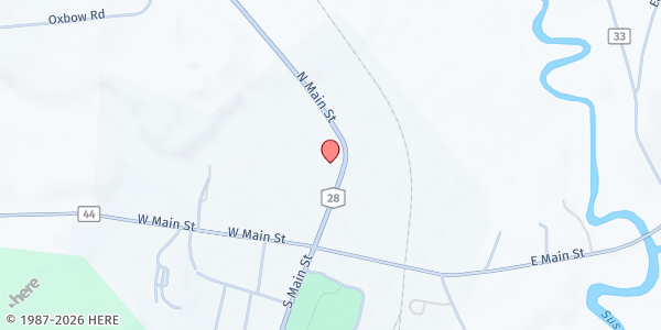 Map showing Milford Food Pantry at 113 North Main St., Milford, NY