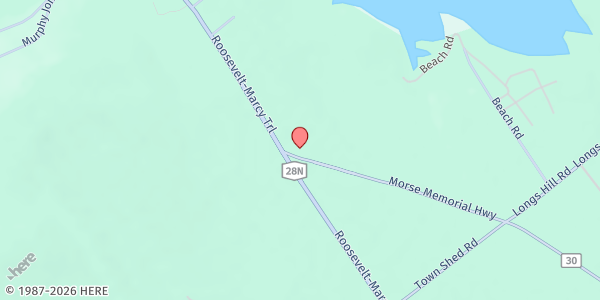 Map showing MINERVA FOOD PANTRY at 5 Morse Memorial Highway - Basement, Minerva, NY
