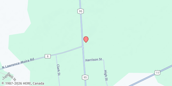 Map showing Living Water Life Station Church at Living Water Life Station Church 98 State Route 95, Moira, NY