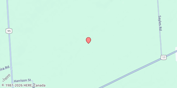 Map showing Moira New Hope - Food Pantry at 98 NY-95, Moira, NY